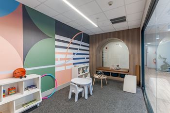 Child play area at 15 bank apartments in white plains, ny 10606